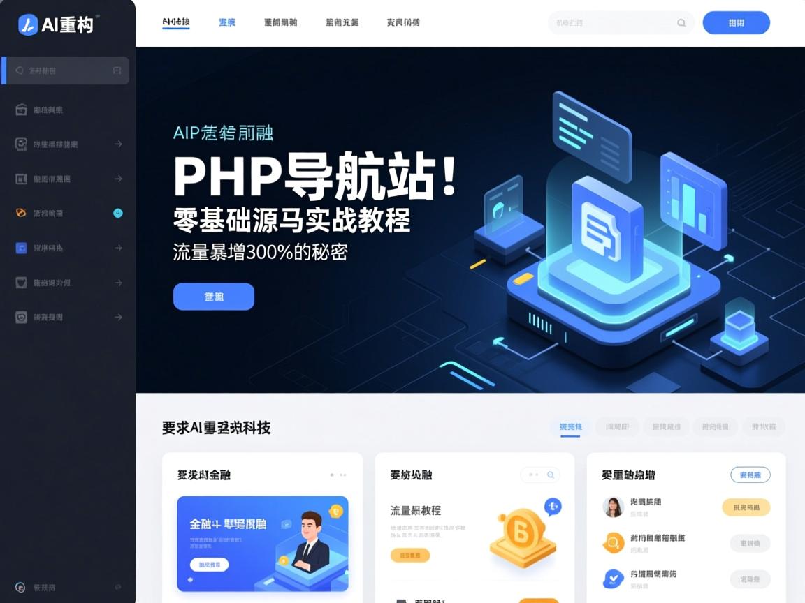 AI重构PHP导航站!零基础源码实战教程,流量暴增300%的秘密