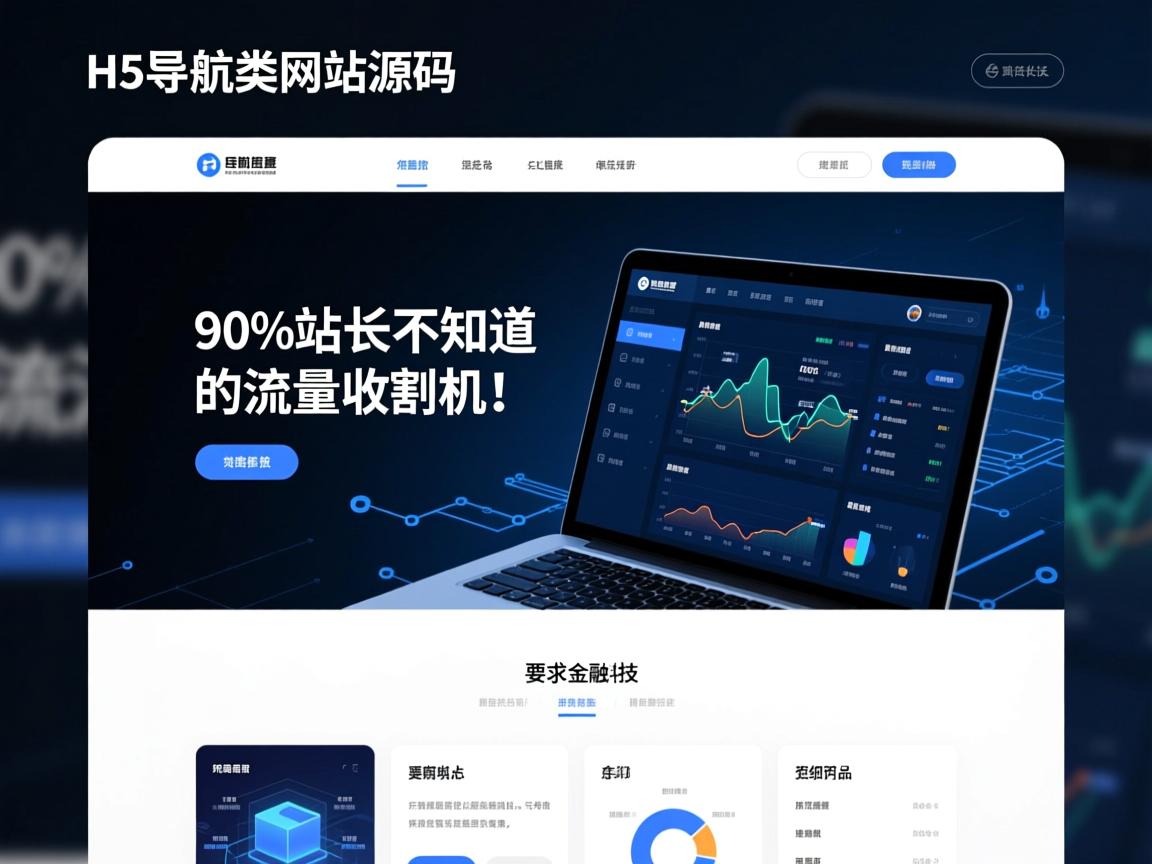 H5导航类网站源码,90%站长不知道的流量收割机!