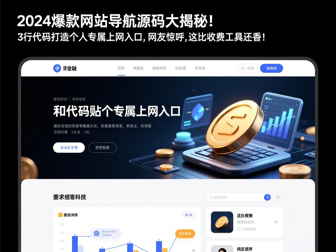 2024爆款网站导航源码大揭秘！3行代码打造个人专属上网入口，网友惊呼，这比收费工具还香！
