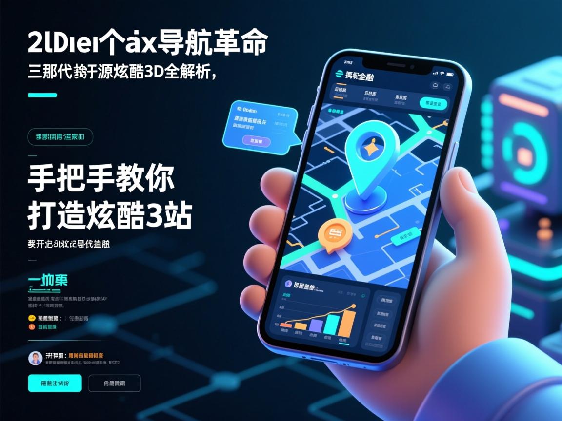 三维导航革命！开源代码全解析，手把手教你打造炫酷3D导航站