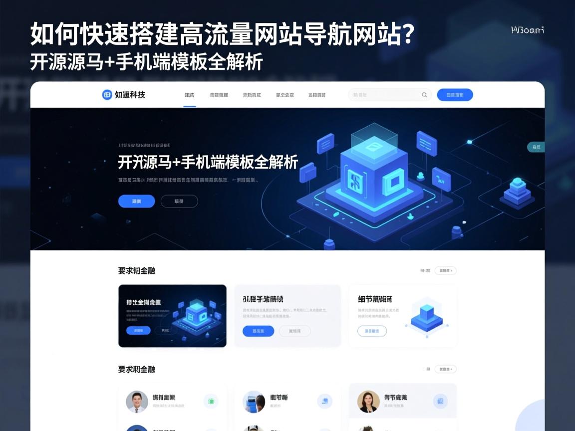 如何快速搭建一个高流量的网址导航网站?开源源码+手机端模板全解析
