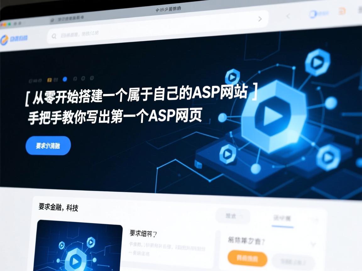 }从零开始搭建一个属于自己的ASP网站,手把手教你写出第一个ASP网页