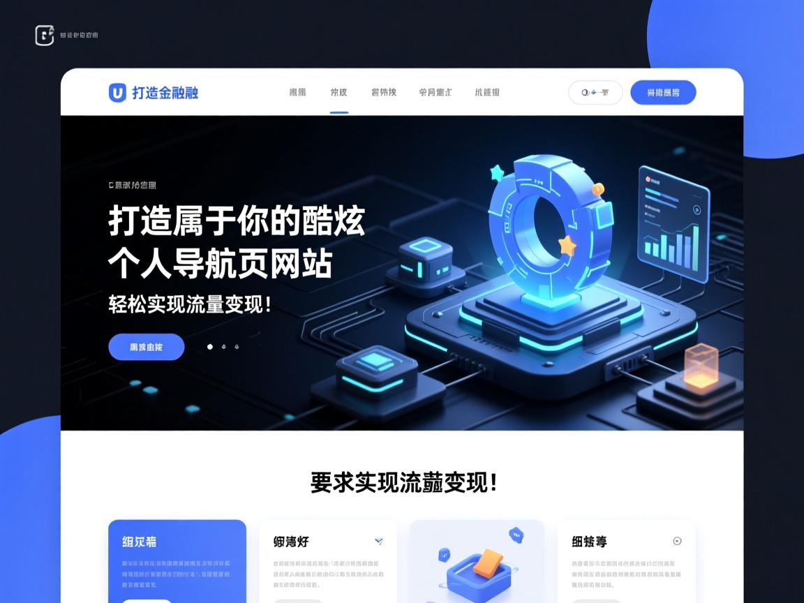 打造属于你的酷炫个人导航页网站，轻松实现流量变现！