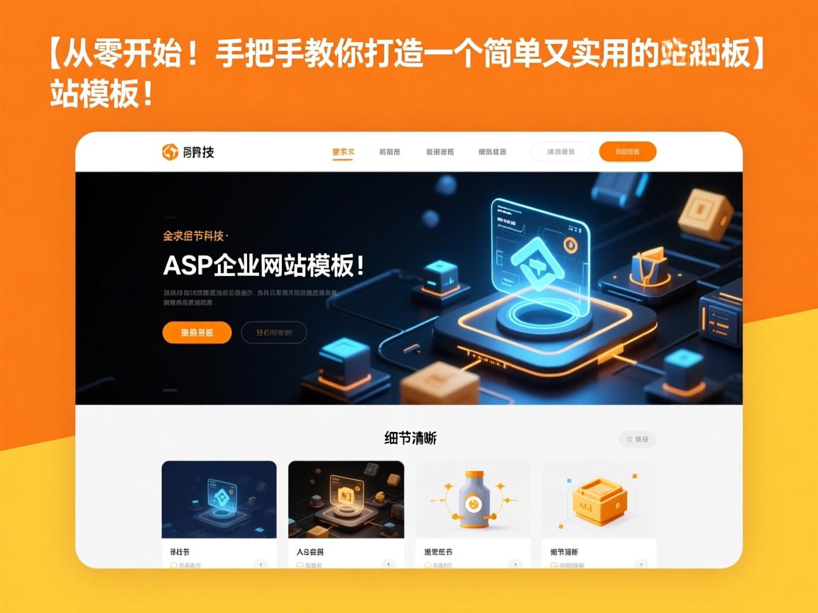 }从零开始！手把手教你打造一个简单又实用的ASP企业网站模板！