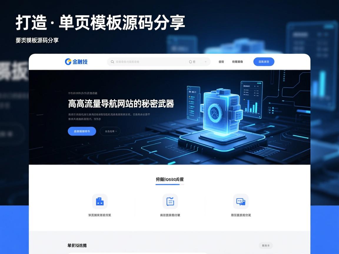 打造高流量导航网站的秘密武器，单页模板源码分享