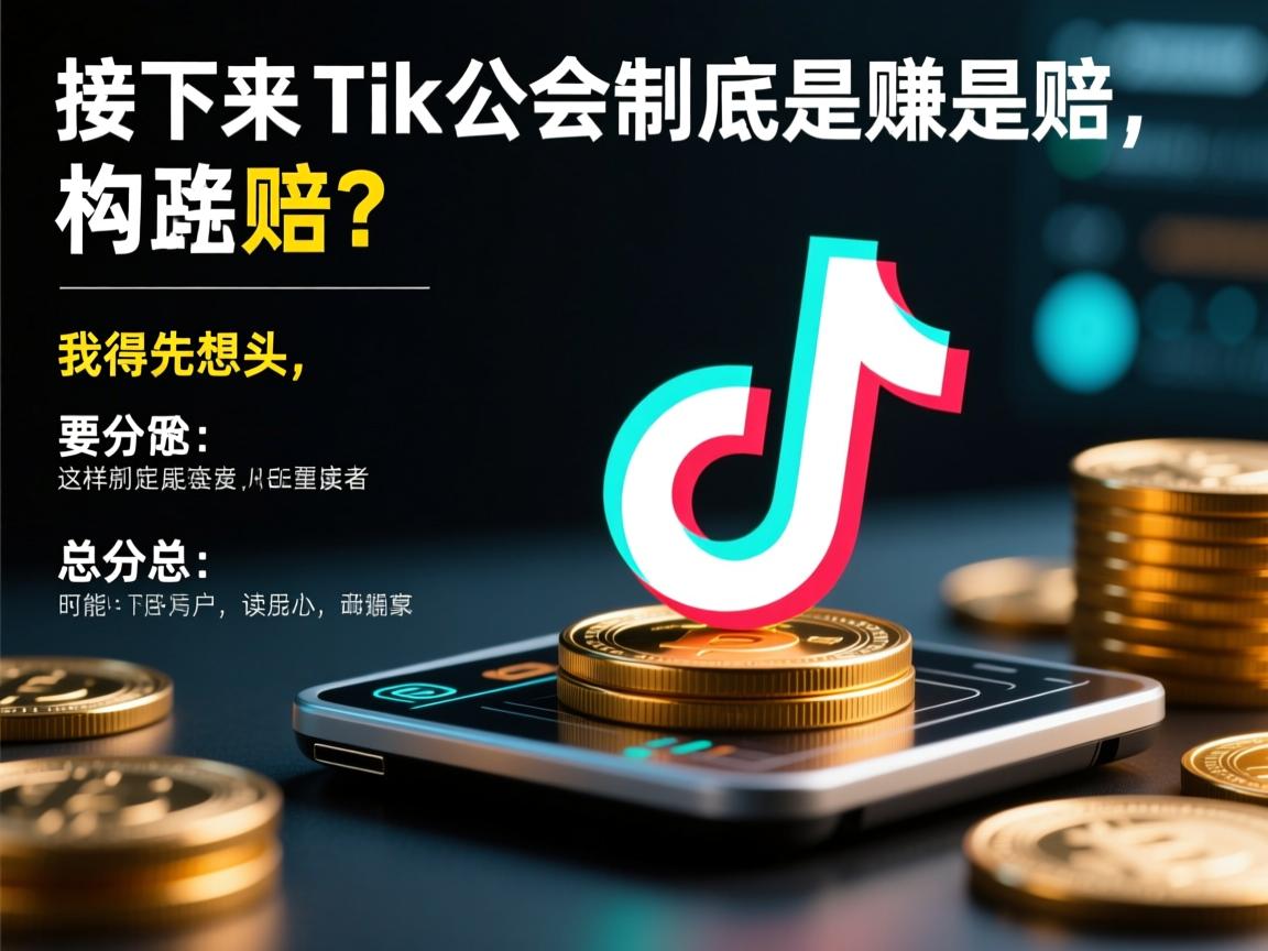 接下来，用户要求文章结构是总分总，开头要有噱头，吸引读者。我得先想一个引人入胜的开头，可能抛出一个争议点或者有趣的问题，比如TikTok公会到底是赚是赔，这样能引起读者的兴趣