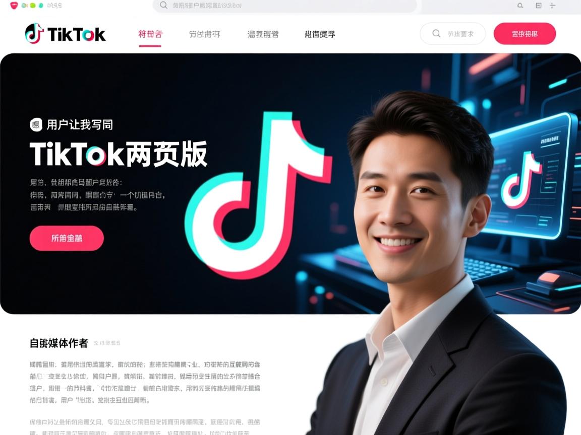 嗯,用户让我写一个关于TikTok网页版的文章,标题和内容都要符合SEO要求。首先,我需要理解用户的需求。用户是自媒体作者,可能运营的是科技类或者互联网类的账号,所以文章要专业但又不失可读性