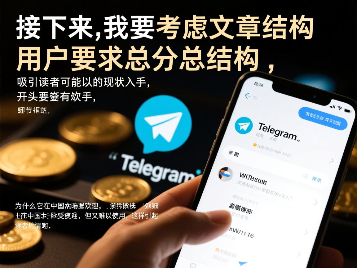 详细阅读:接下来,我要考虑文章的结构。用户要求总分总结构,开头要有噱头,吸引读者。可能可以从Telegram的现状入手,比如为什么它在中国大陆受欢迎,但又难以使用,这样引起读者的兴趣 接下来,我要考虑文章的结构。用户要求总分总结构,开头要有噱头,吸引读者。可能可以从Telegram的现状入手,比如为什么它在中国大陆受欢迎,但又难以使用,这样引起读者的兴趣