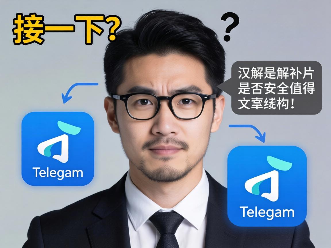 接下来，用户要求文章结构采用总分总，开头要有噱头，吸引读者。我得先想一个引人入胜的开头，可能抛出一个争议点或者有趣的问题，比如Telegram的汉化补丁是否安全，或者是否值得使用