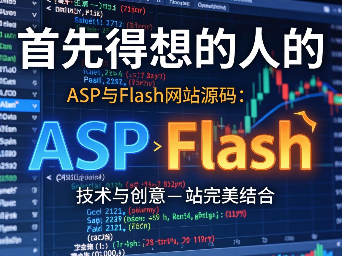 首先，我得想一个吸引人的标题。可能结合ASP和Flash，比如ASP与Flash网站源码，技术与创意的完美结合。这样既包含关键词，又点明了主题