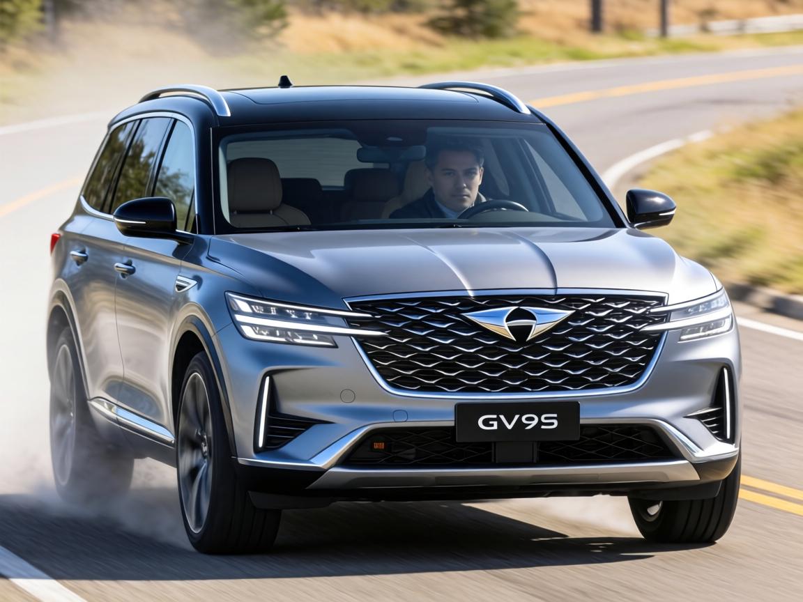 捷尼赛思GV90路试谍照曝光，狭长灯组与概念车类似