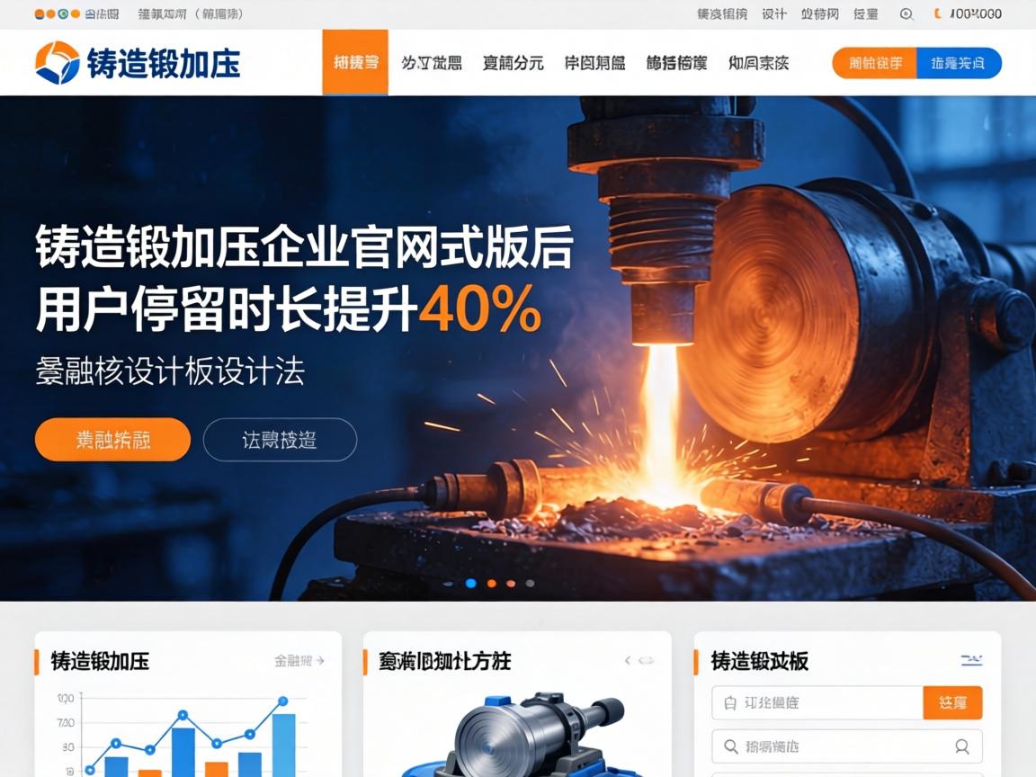 铸造锻压企业官网改版后用户停留时长提升40%的核心设计方法