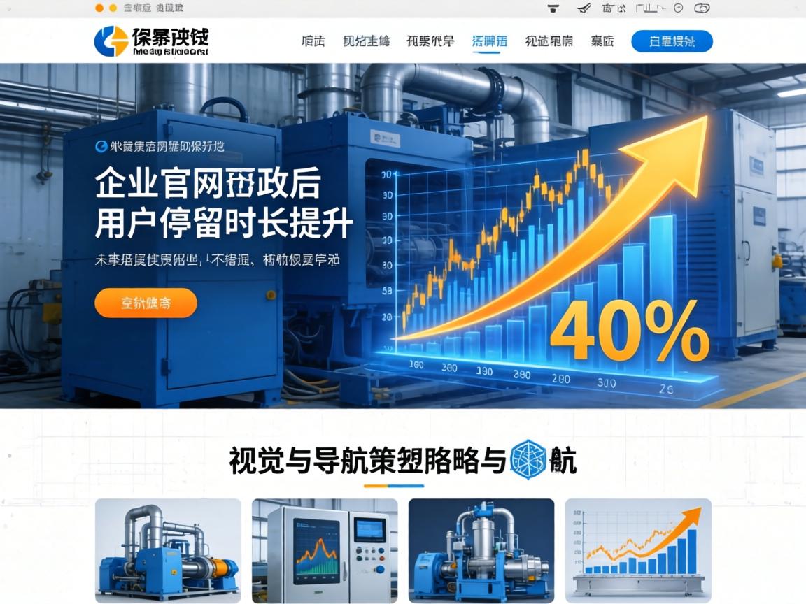 工业设备企业官网改版后用户停留时长提升40%的视觉与导航策略