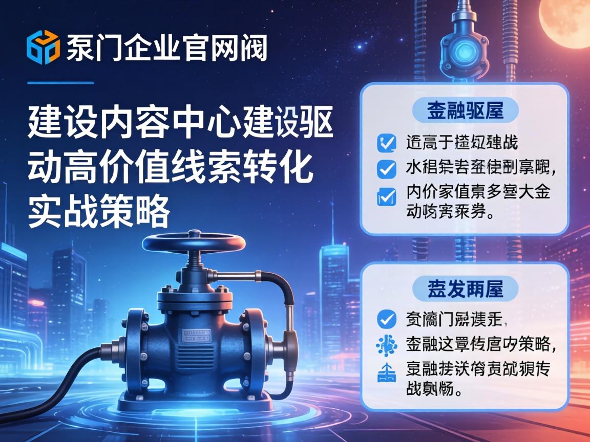 泵阀企业官网内容中心建设驱动高价值线索转化的实战策略