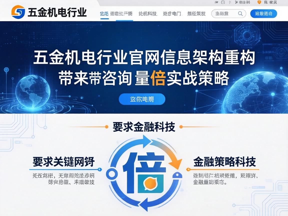 五金机电行业官网信息架构重构带来咨询量翻倍的实战策略