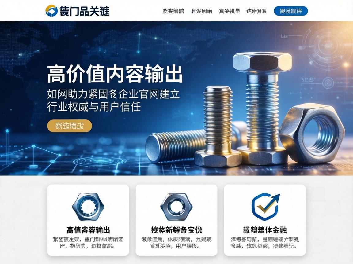 高价值内容输出如何助力紧固件企业官网建立行业权威与用户信任
