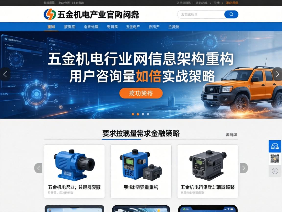 五金机电行业官网信息架构重构如何带来用户咨询量翻倍的实战策略