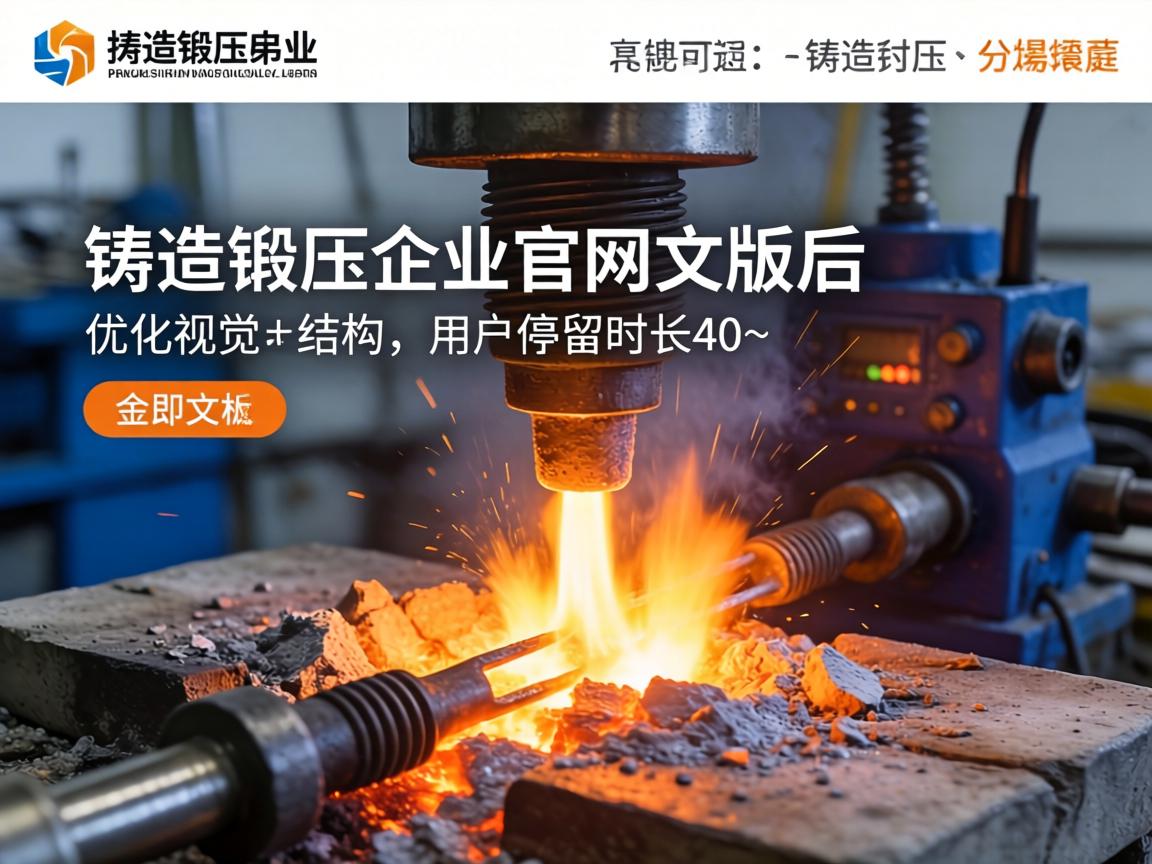 铸造锻压企业官网改版后如何通过优化视觉与结构提升用户停留时长40%