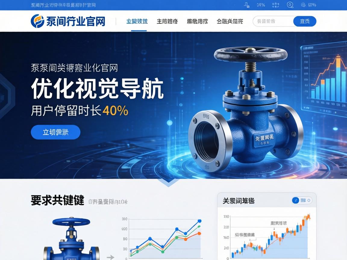 泵阀行业官网通过优化视觉与导航提升用户停留时长40%的方法