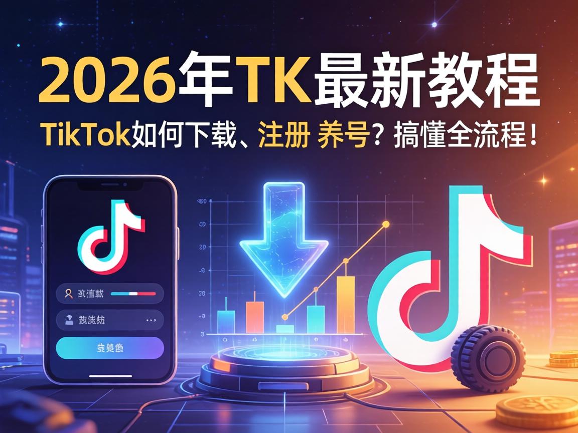 2026年TK最新教程：TikTok如何下载、注册、养号？搞懂全流程！
