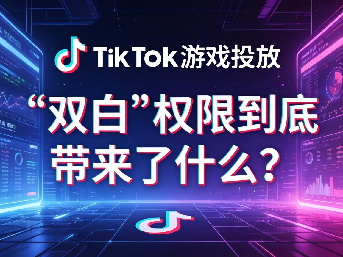 TikTok游戏投放中,“双白”权限到底带来了什么?