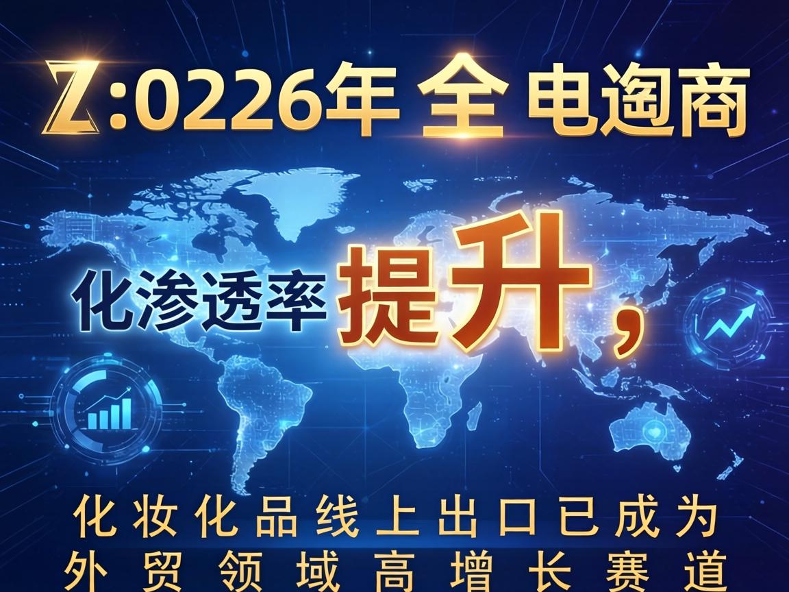 2026年全球电商渗透率提升，化妆品线上出口已成为外贸领域高增长赛道
