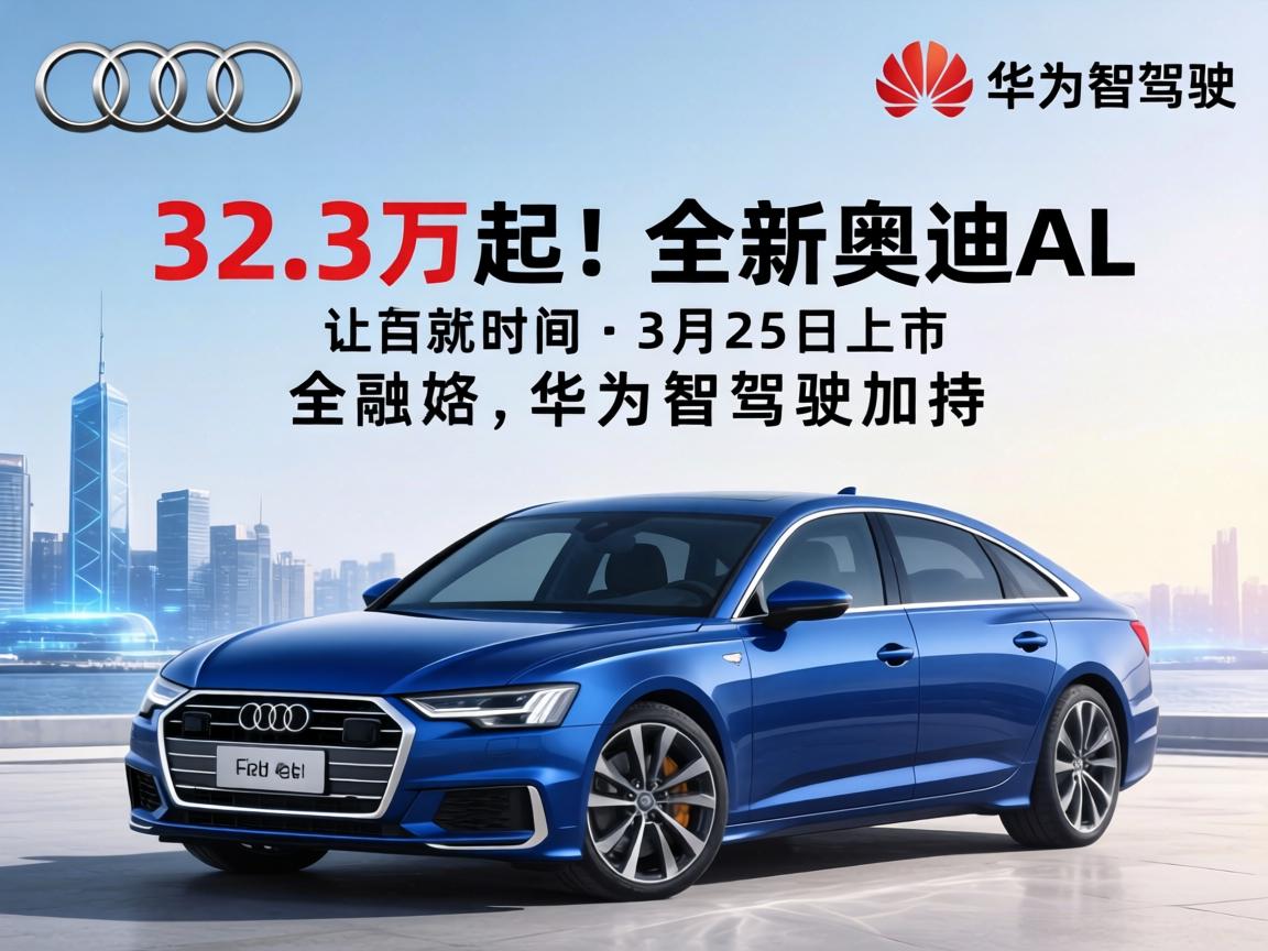32.3万起!全新奥迪A6L3月25日上市,华为智驾加持