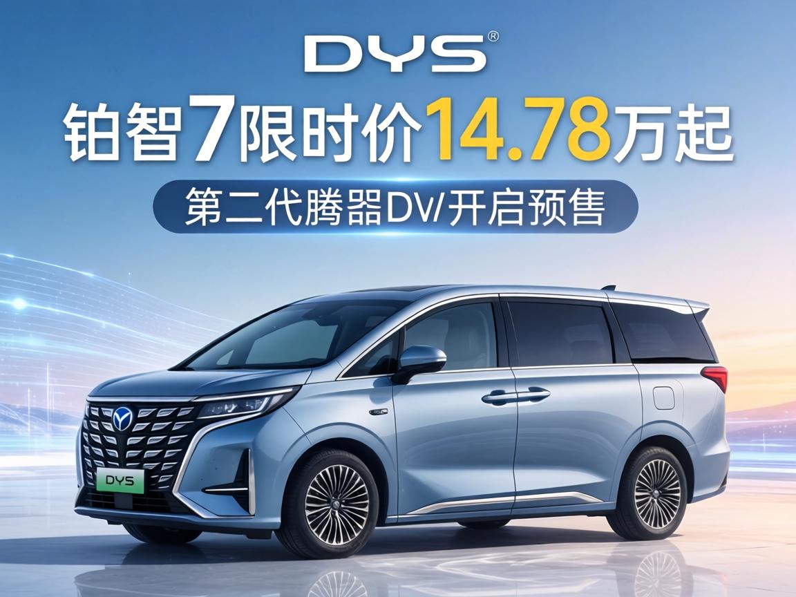 铂智7限时价14.78万起；第二代腾势D9开启预售