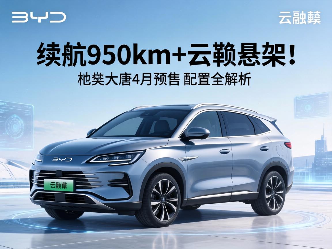 续航950km+云辇悬架!比亚迪大唐4月预售,配置全解析